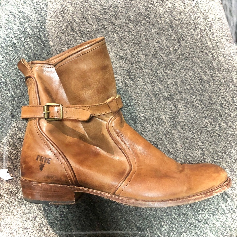 Frye Brown Leather Ankle Boots
